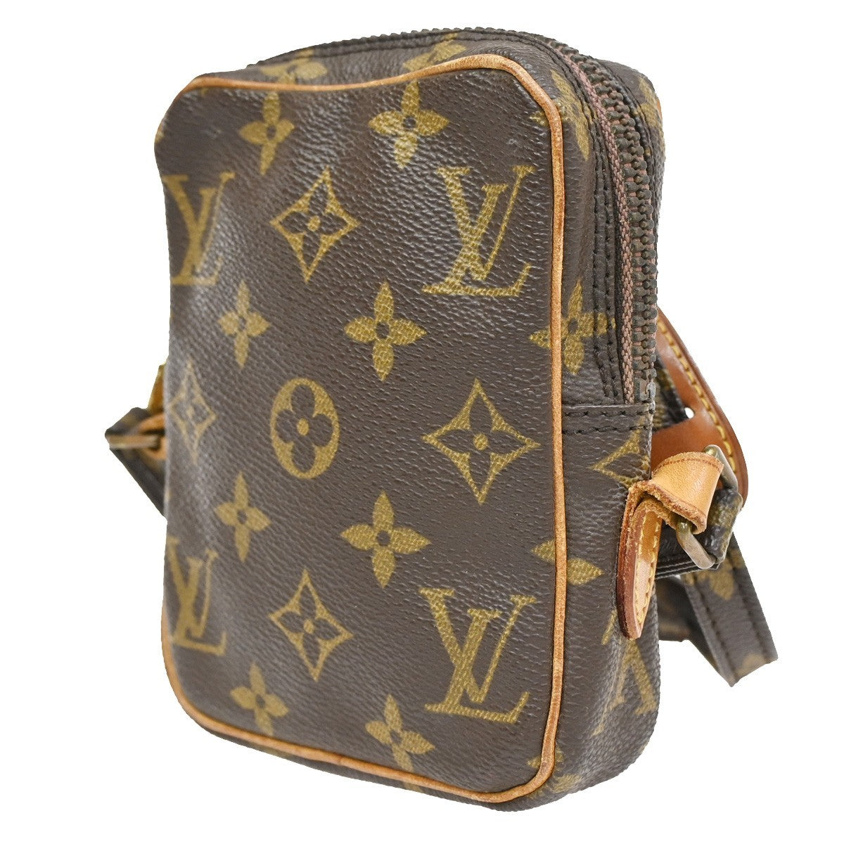 LOUIS VUITTON LV Mini Danube Shoulder Bag Monogram Leather Brown M45268 64AA091