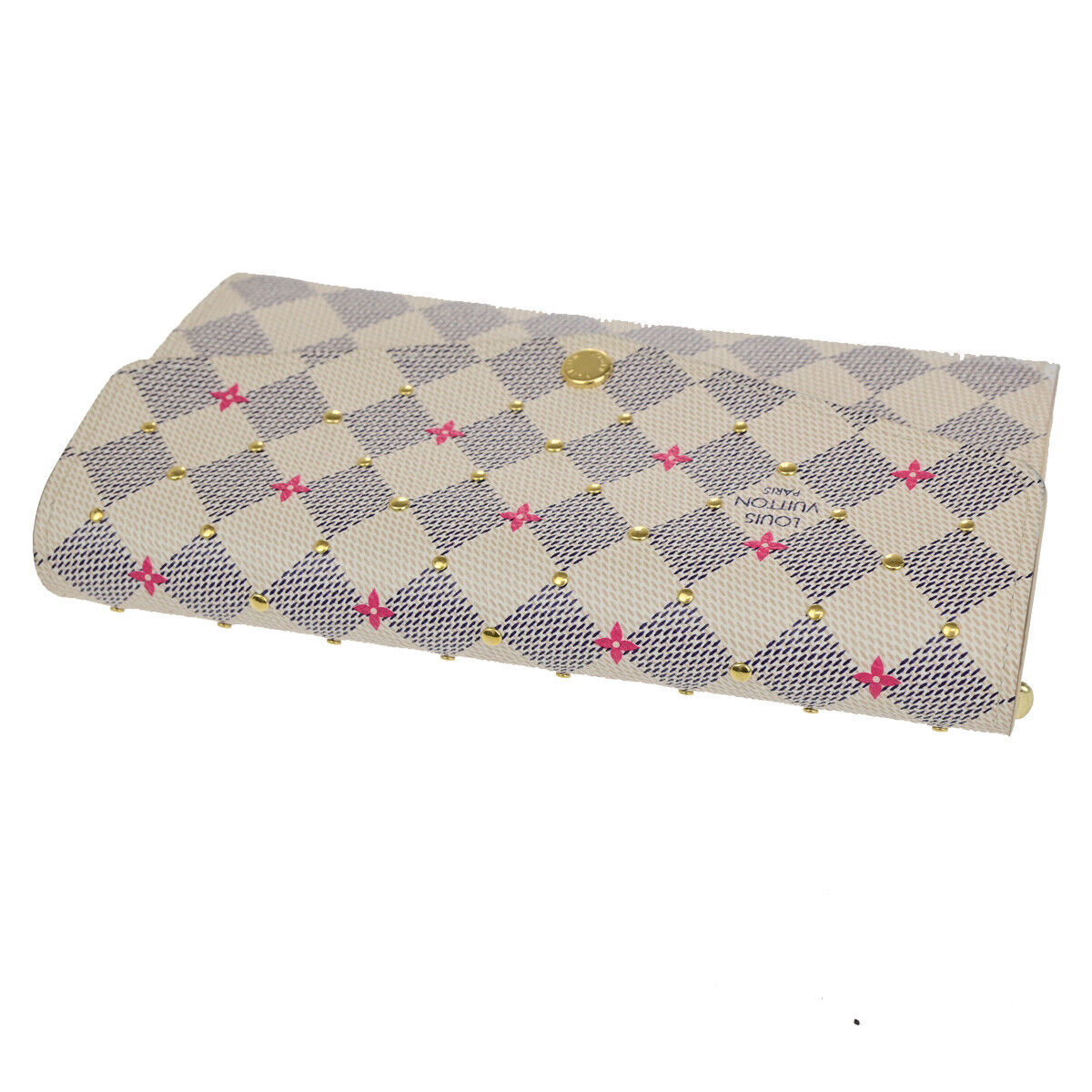 LOUIS VUITTON Portefeuille Sarah Long Bifold Wallet Damier Azur N45296 19SJ327