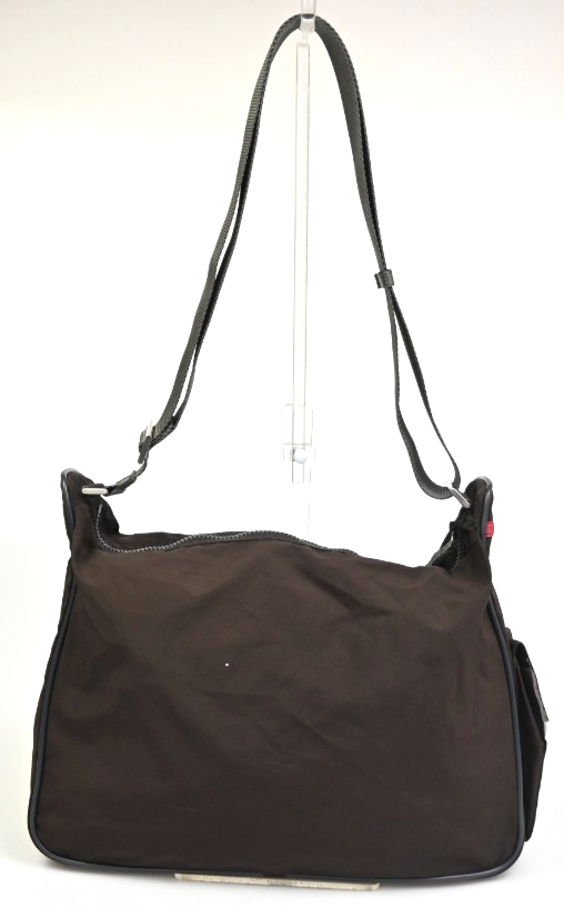 PRADA  Sport Line Shoulder Crossbody Bag Nylon Leather Canvas Brown SHW 01KD085