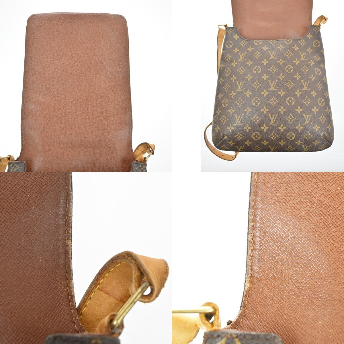 LOUIS VUITTON Musette Shoulder Bag Monogram Leather Brown France M51256 70KC720
