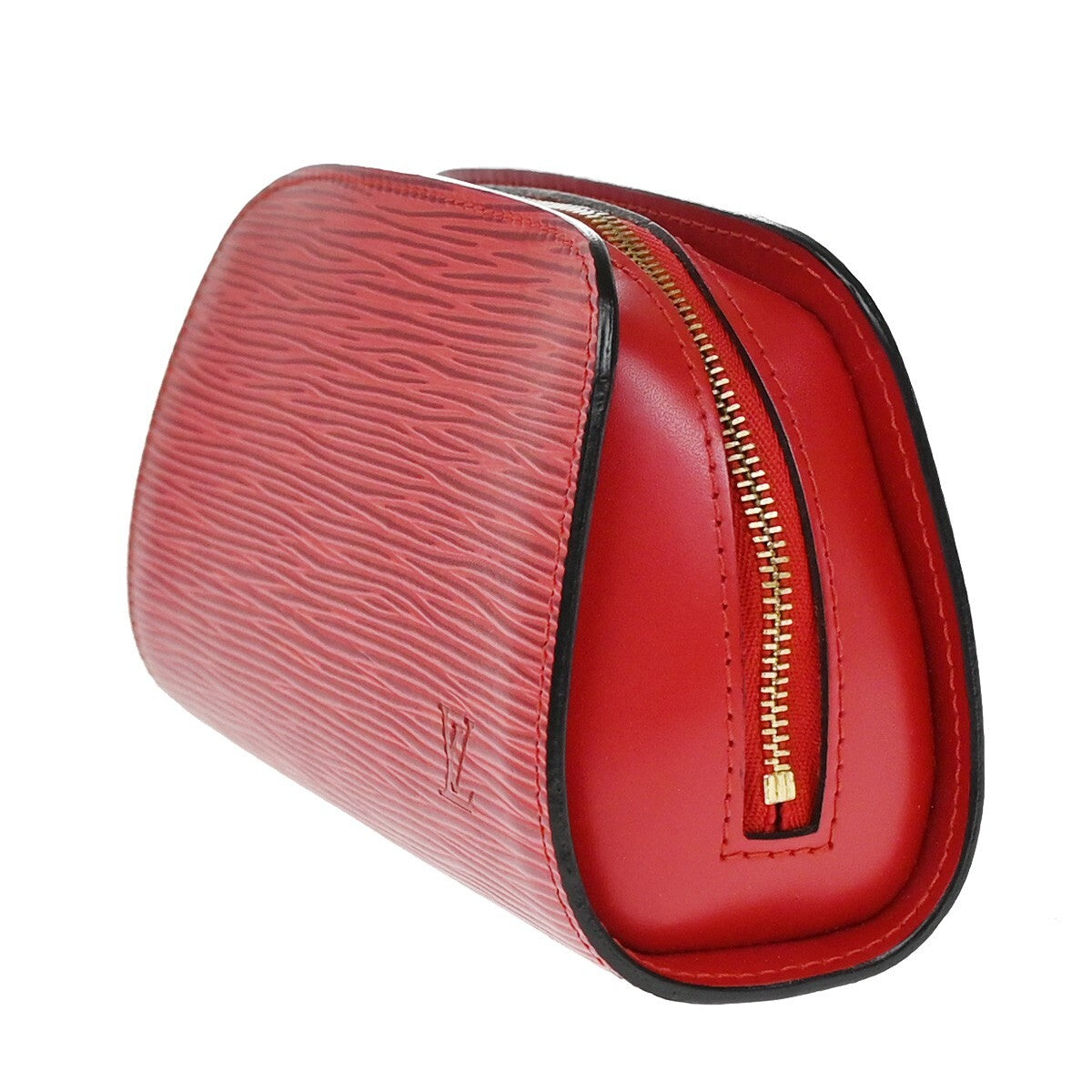 LOUIS VUITTON LV Logo Dauphine PM Pouch Bag Epi Leather Red M48447 02EE220