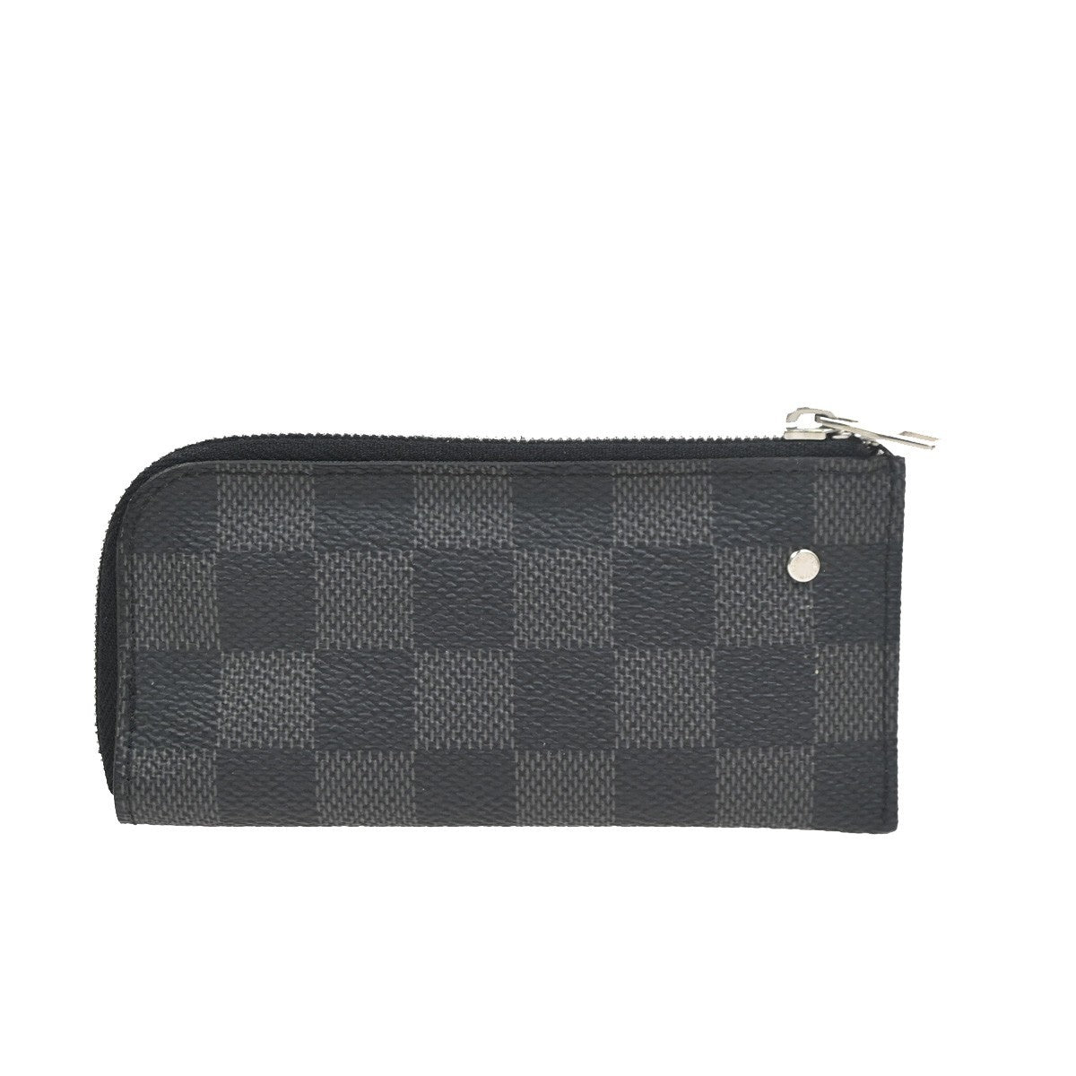 LOUIS VUITTON Pochette Cle Key Pouch Damier Graphite Leather  BK N61237 35RL928