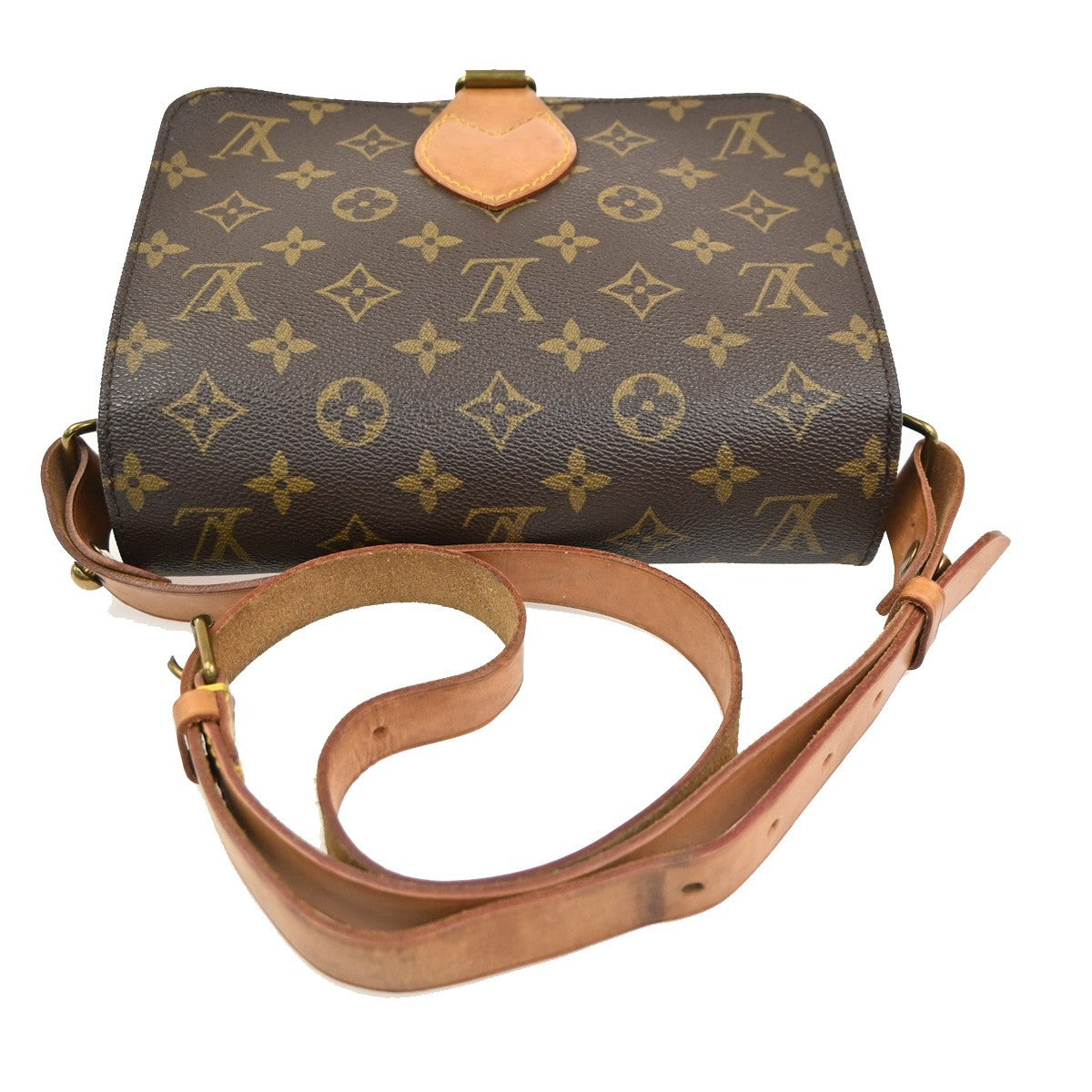 LOUIS VUITTON Cartouchiere MM Shoulder Bag Monogram Leather Brown M51253 89PA078