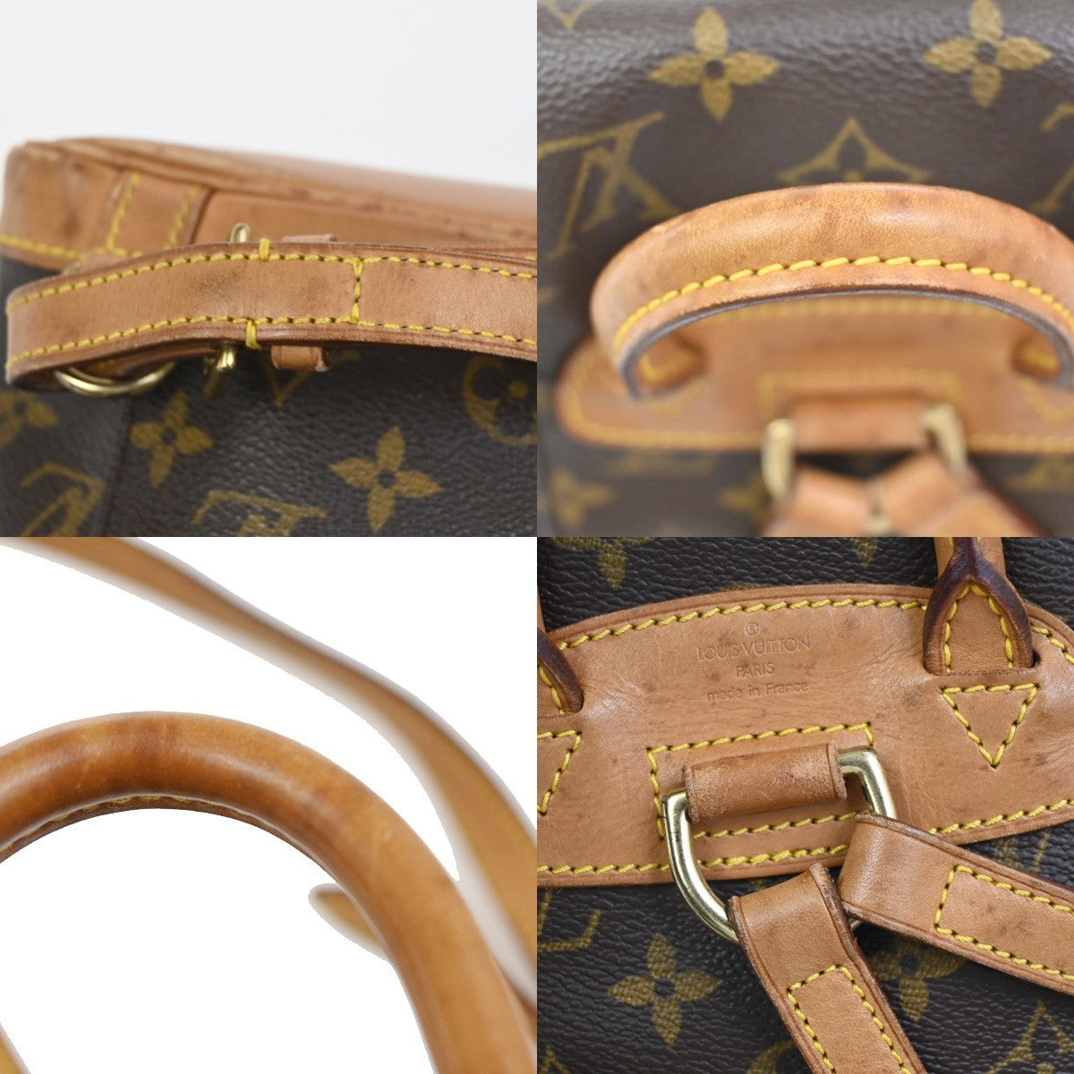 LOUIS VUITTON Mini Montsouris Backpack Bag Monogram Leather Brown M51137 79YJ030