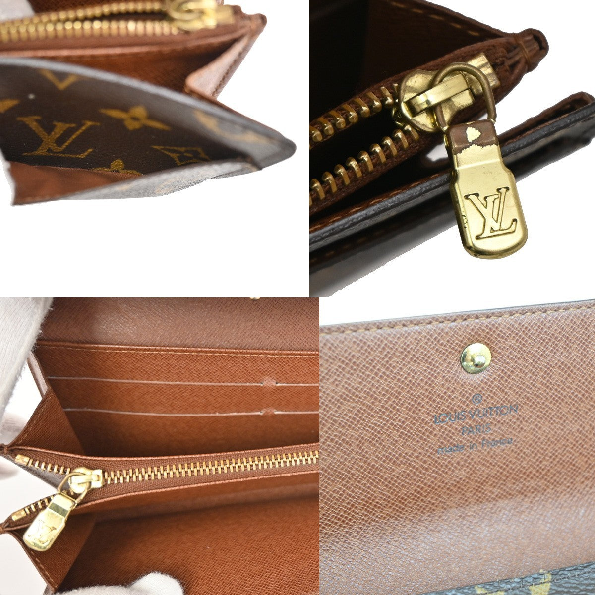 LOUIS VUITTON Porte Monnaie Credit Long Wallet Monogram Leather M61725 66KB638