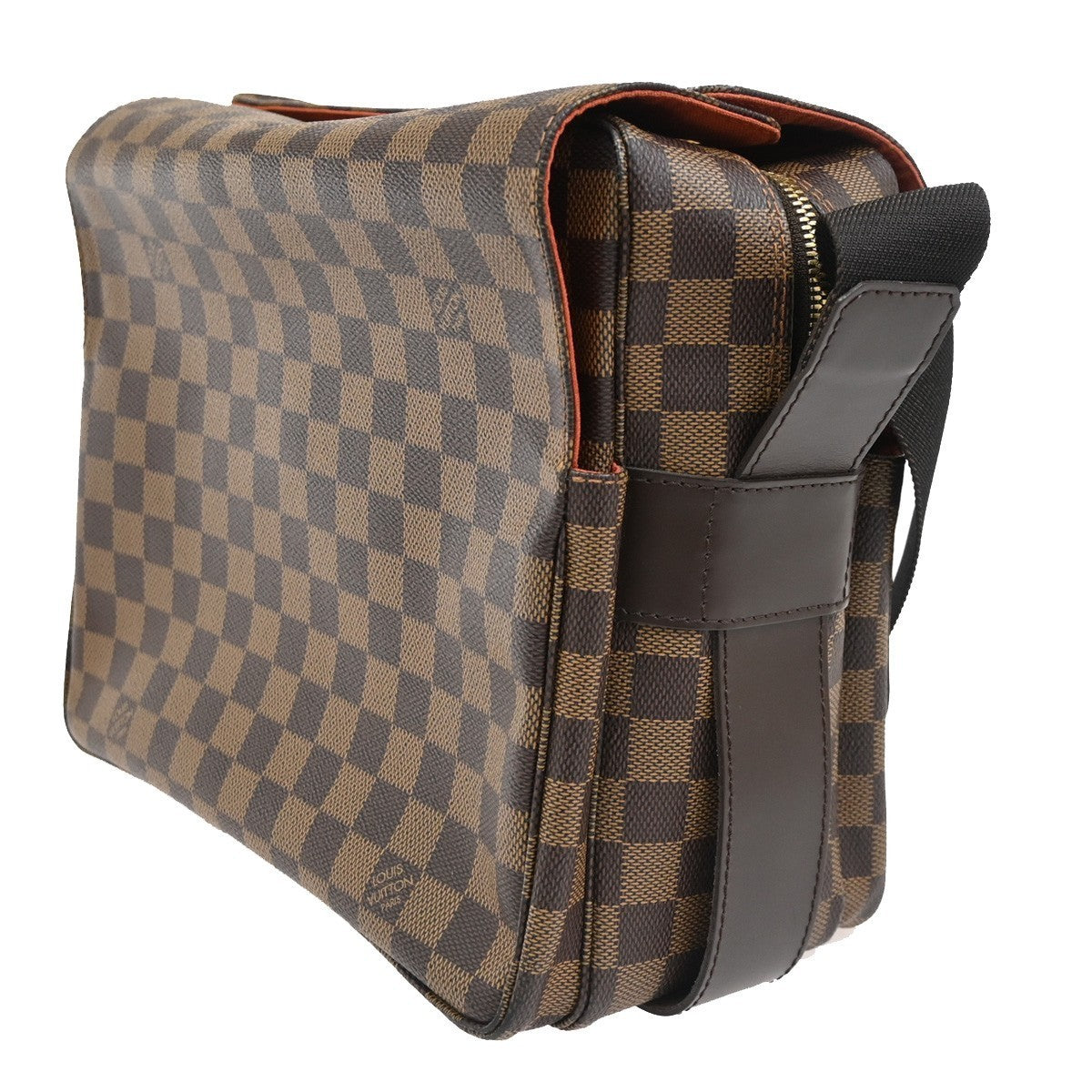 LOUIS VUITTON Naviglio Shoulder Bag Damier Ebene Leather Brown N45255 21TA696