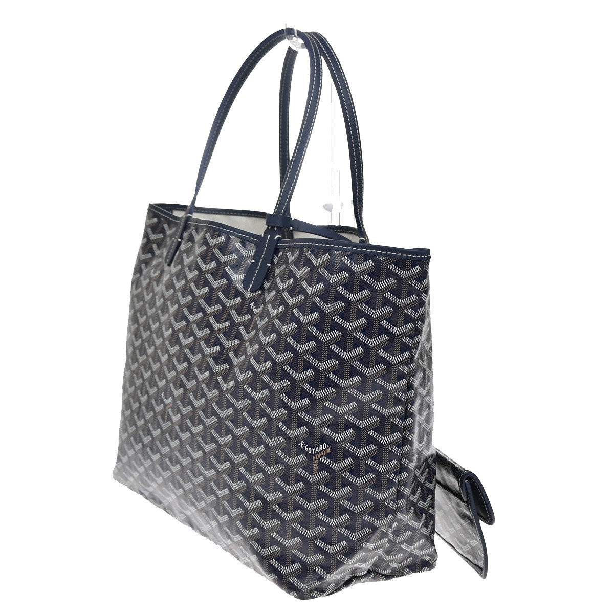 GOYARD Logo Saint Louis Small Shoulder Tote Bag Pouch Canvas Leather BE 357LC557