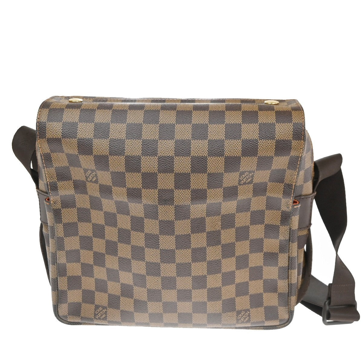 LOUIS VUITTON Naviglio Shoulder Bag Damier Ebene Leather Brown N45255 73CA734