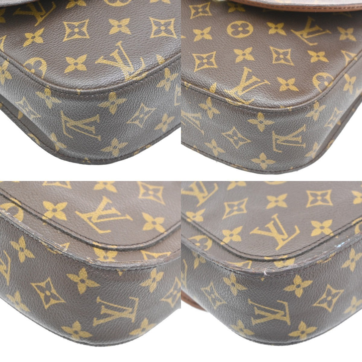 LOUIS VUITTON Saint Cloud GM Shoulder Bag Monogram Leather Brown M51242 35PA073
