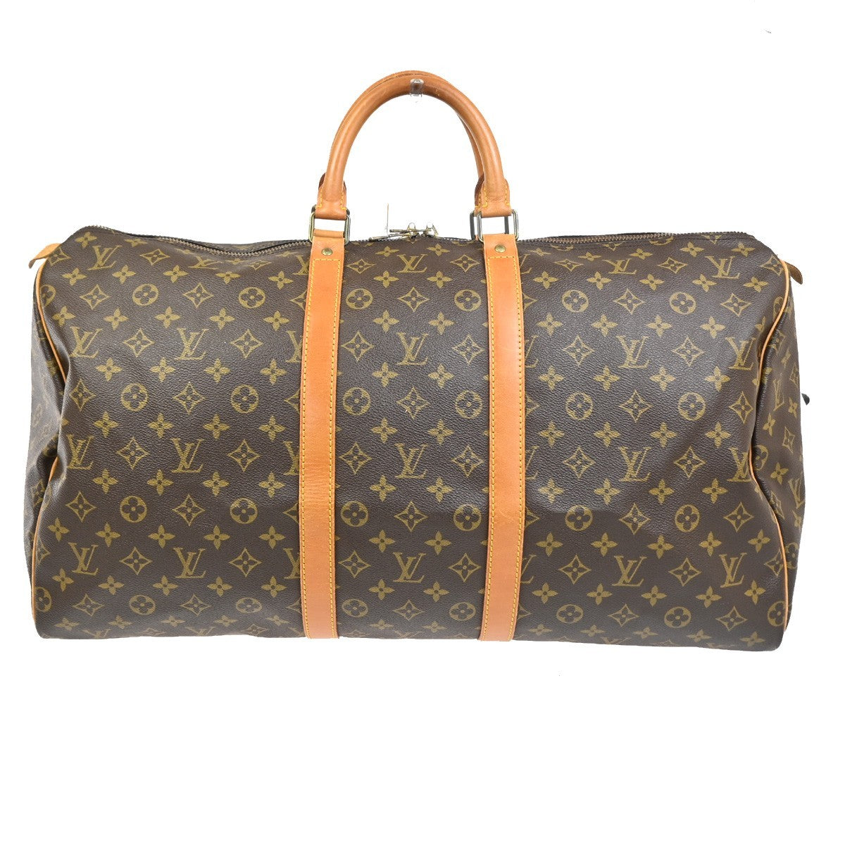 LOUIS VUITTON Keepall 55 Travel Hand Bag Monogram Leather Brown M41424 75TA618