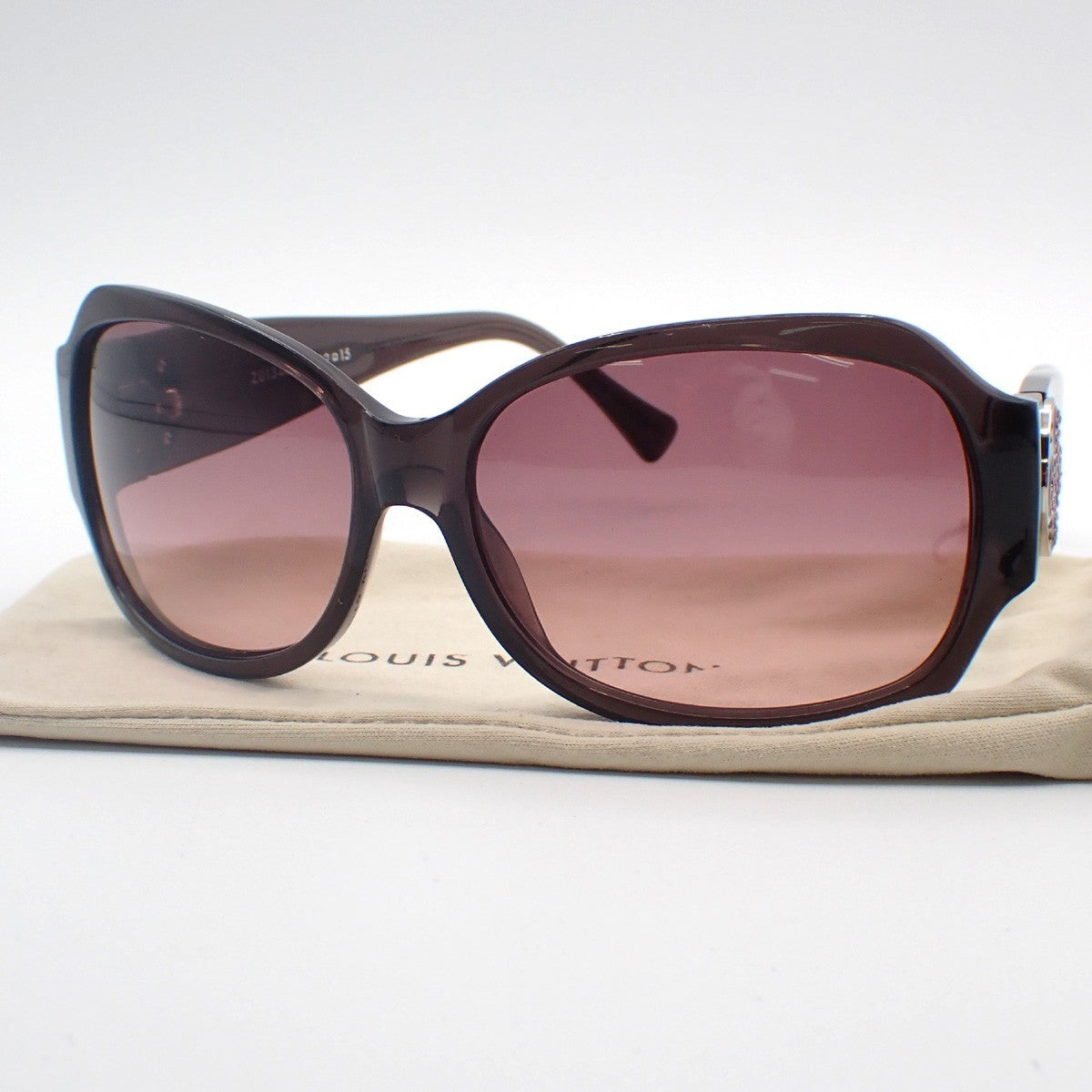 LOUIS VUITTON Sunglasses Eye Wear Metal Plastic BN Purplel Italy Z0134E 38KC959