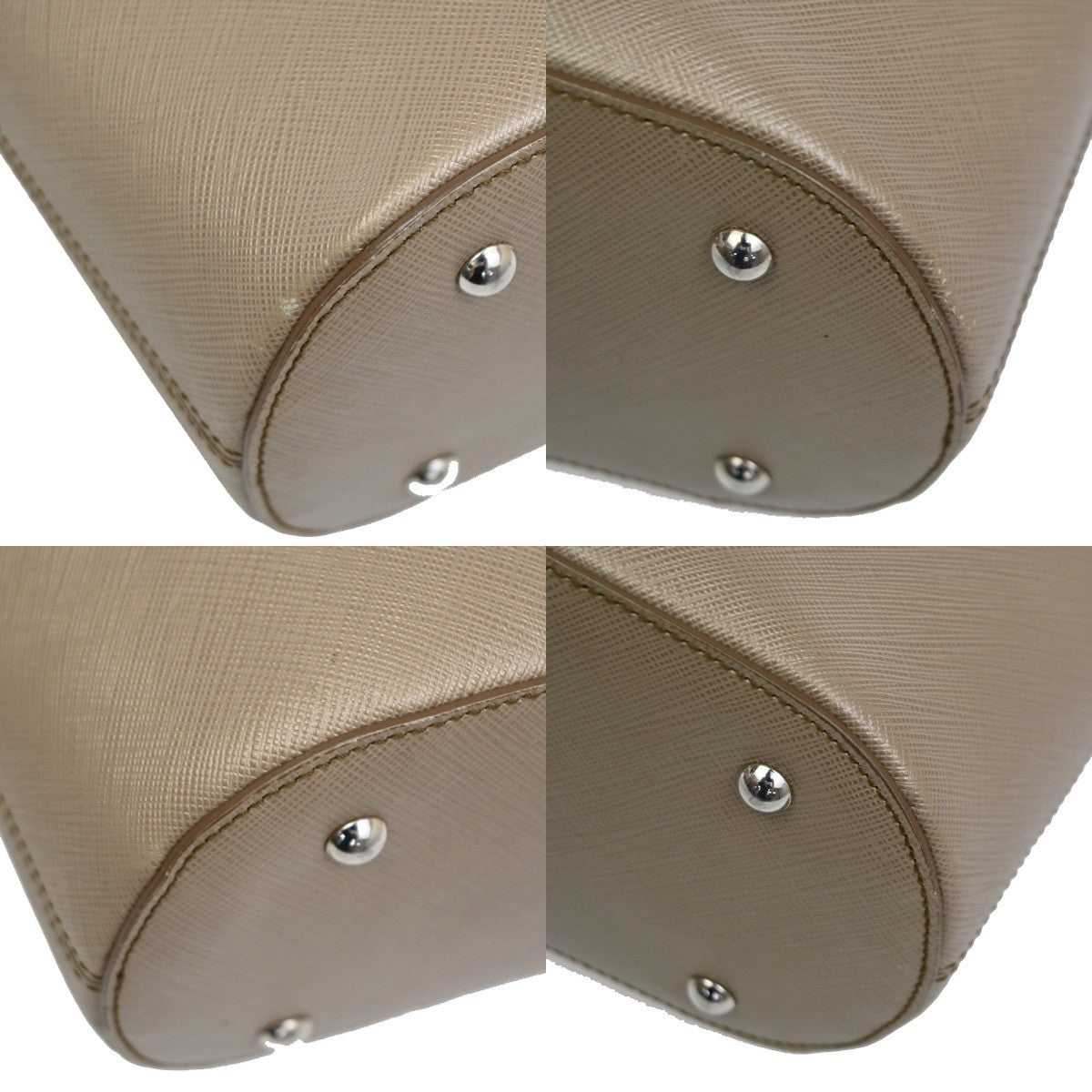 SALVATORE FERRAGAMO Gancini Hand Bag Leather Beige SHW Italy 61TA343