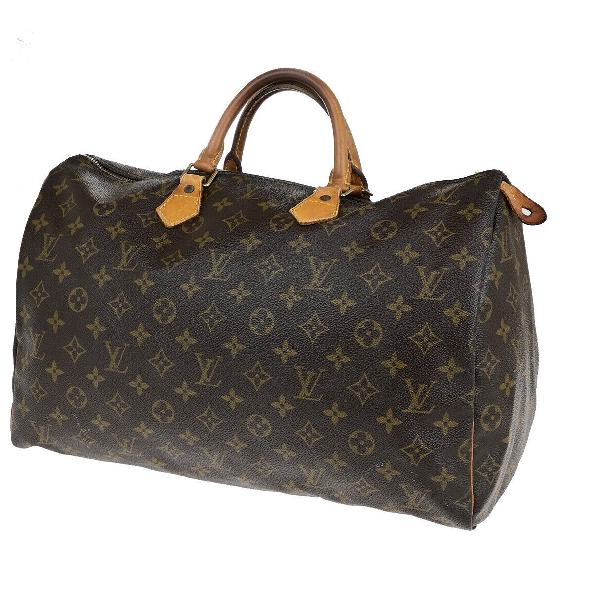 LOUIS VUITTON Speedy 40 Travel Hand Bag Monogram Leather Brown M41522 69ED122