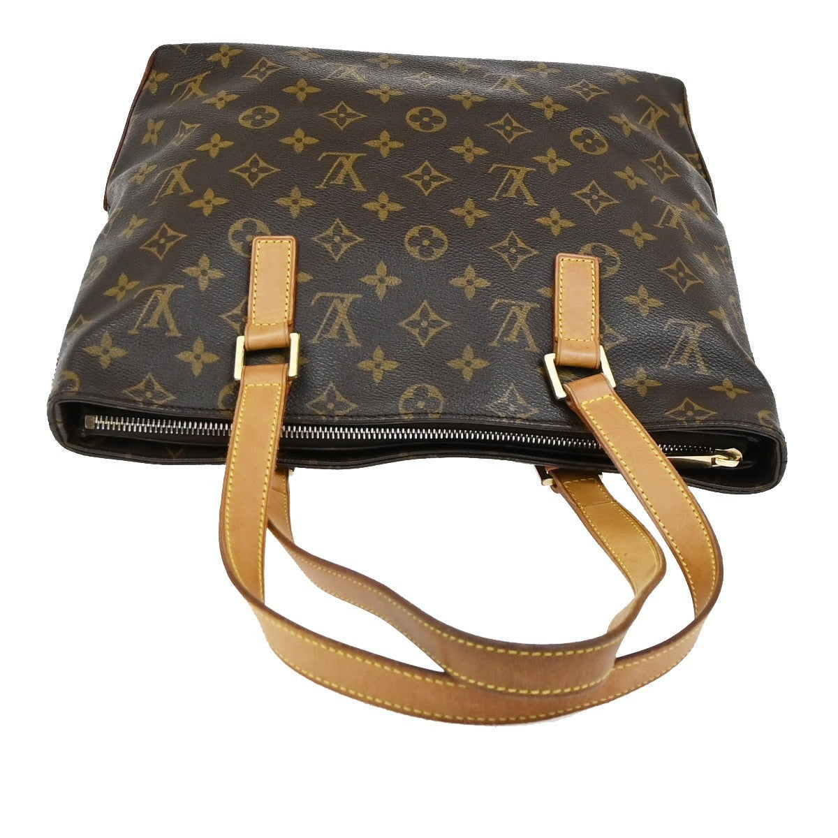 LOUIS VUITTON Cabas Piano Shoulder Bag Monogram Leather Brown M51148 97YJ064