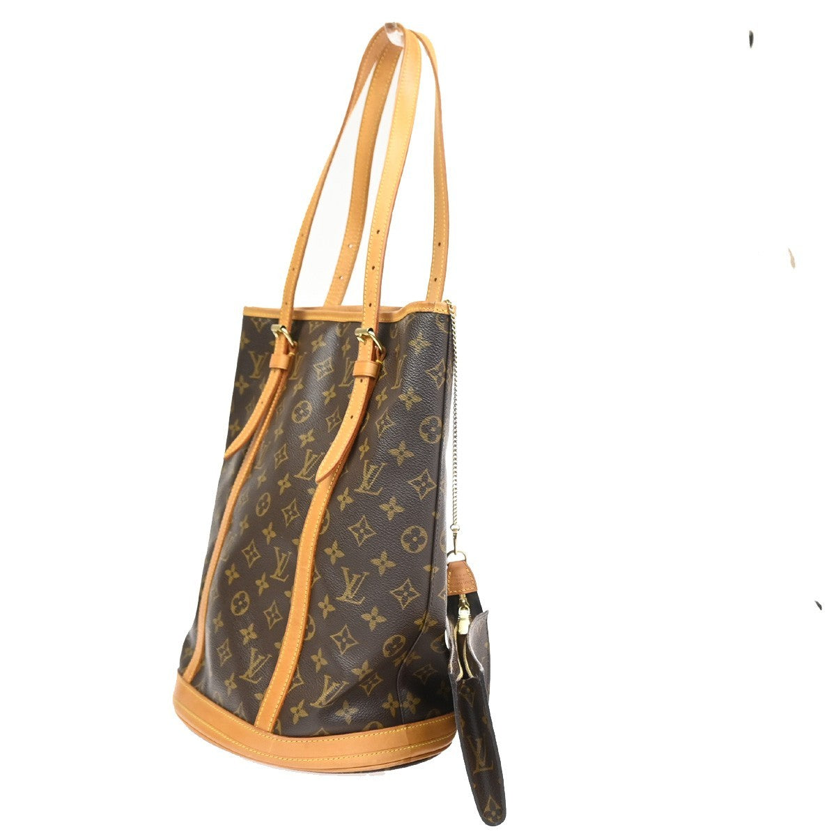 LOUIS VUITTON BUCKET GM Shoulder Tote Bag Monogram Leather Brown M42236 88YJ102