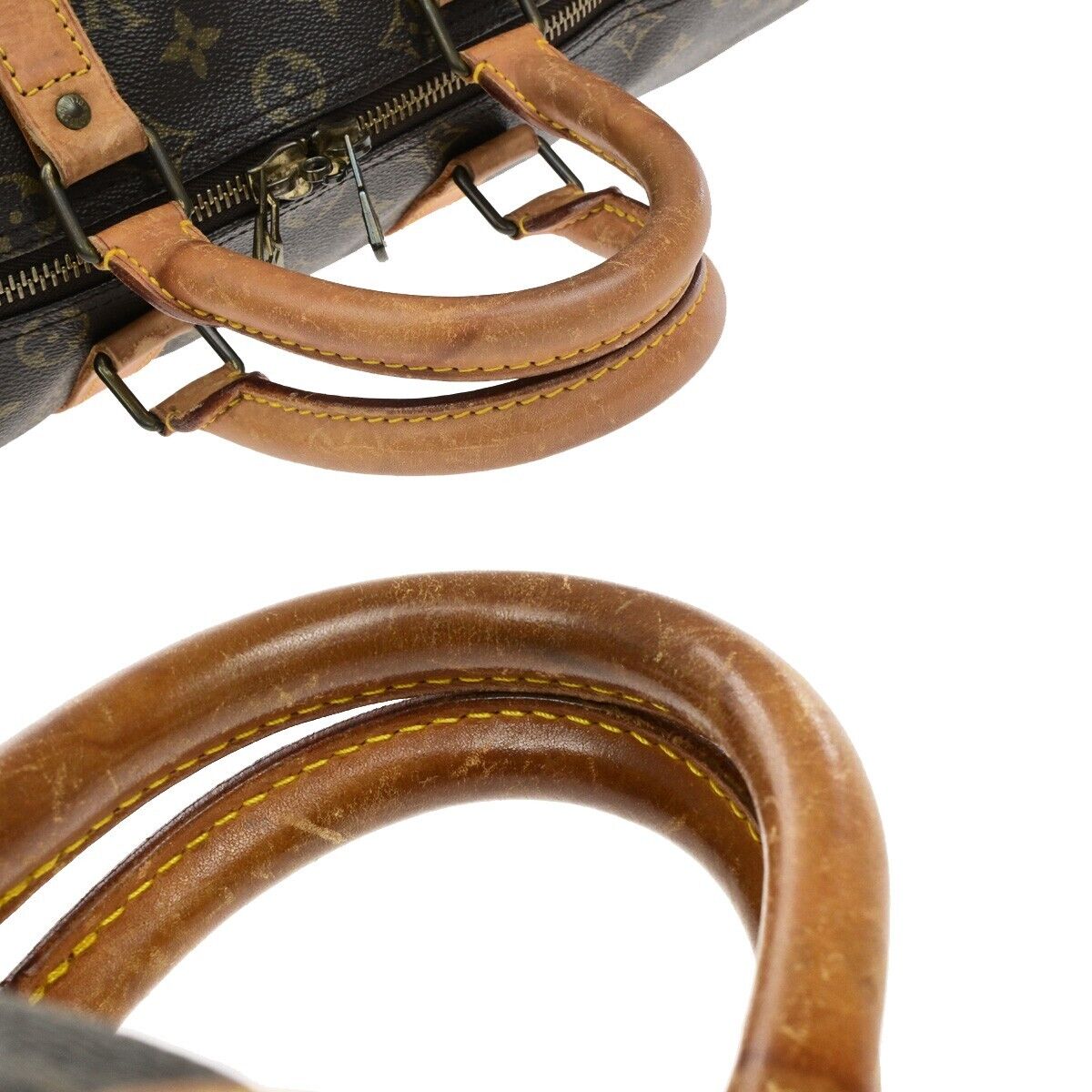 LOUIS VUITTON Keepall 45 Travel Hand Bag Monogram Leather Brown M41428 81ED924