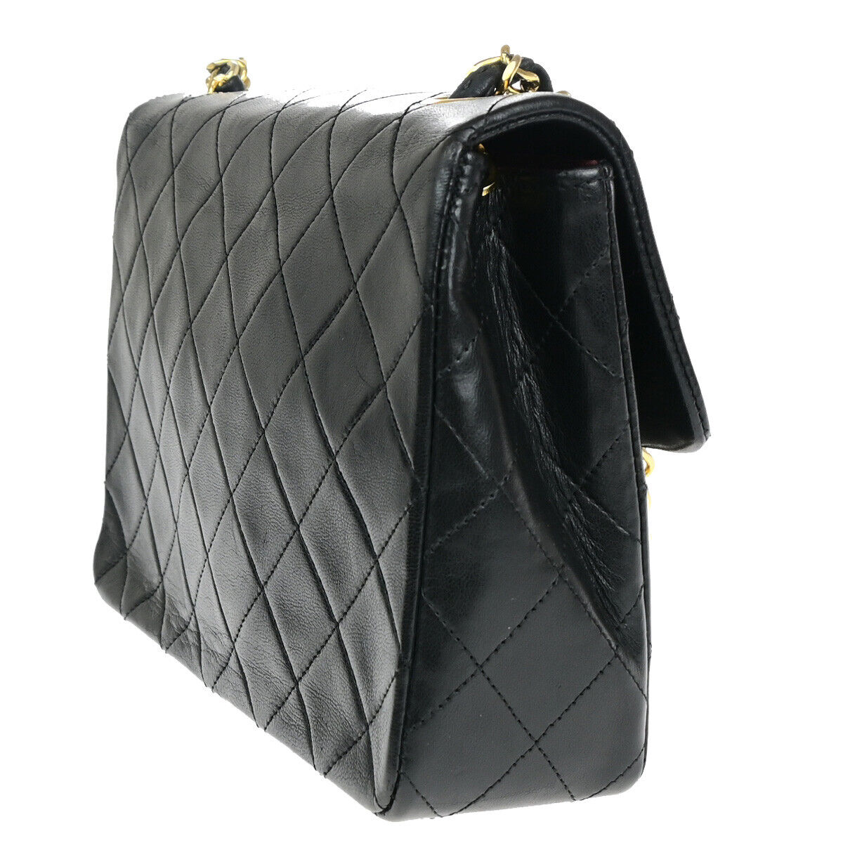 CHANEL CC Mini Matelasse Chain Shoulder Bag Leather Black GHW Vintage 397RK660