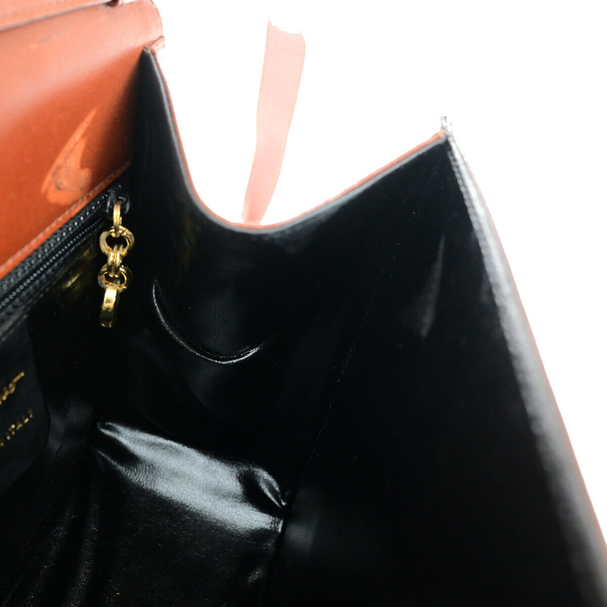 SALVATORE FERRAGAMO Logo Gancini Shoulder Bag Leather Brown GHW Italy 67YE859