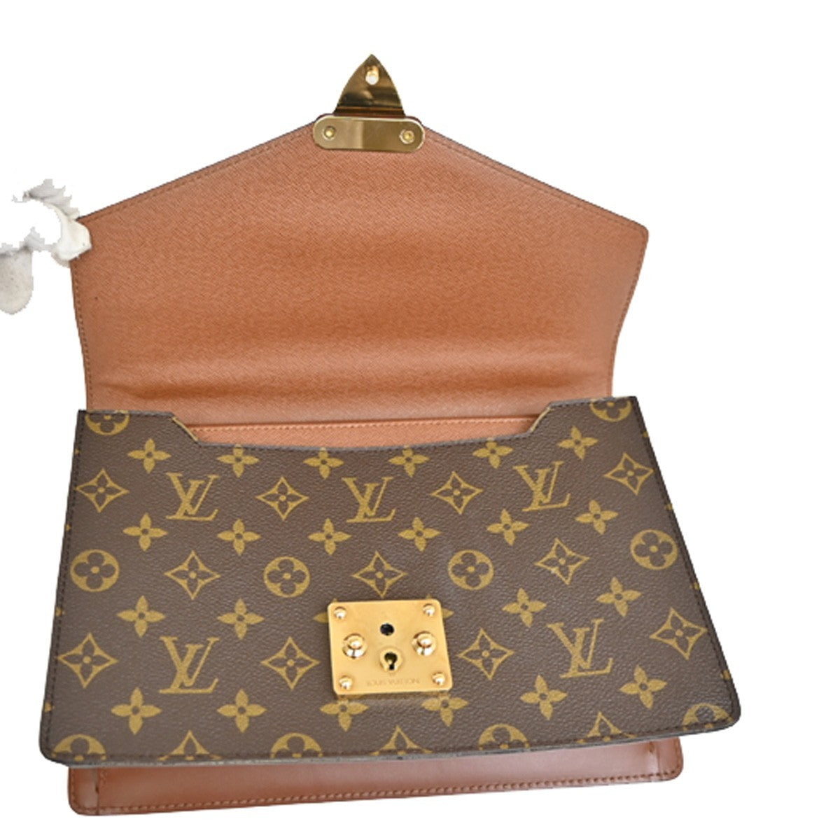LOUIS VUITTON Concorde Hand Bag Monogram Leather Brown France M51190 90KB989