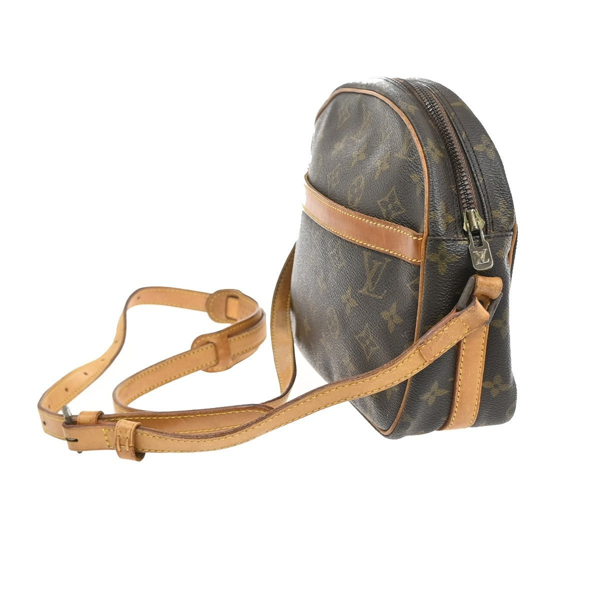LOUIS VUITTON Senlis Shoulder Bag Monogram Leather Brown France 86SA113