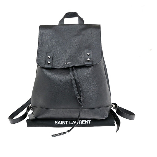 SAINT LAURENT YSL Sac De Jour Backpack Bag Leather Black SHW Italy 47RK386