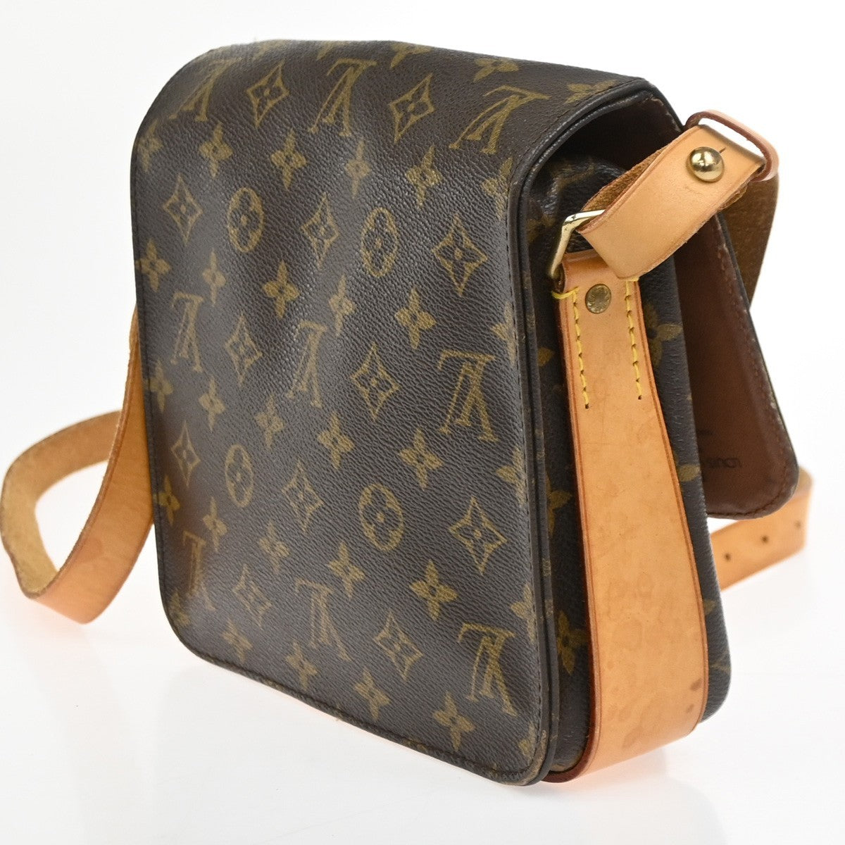 LOUIS VUITTON Cartouchiere MM Shoulder Bag Monogram Leather Brown M51253 78SA065