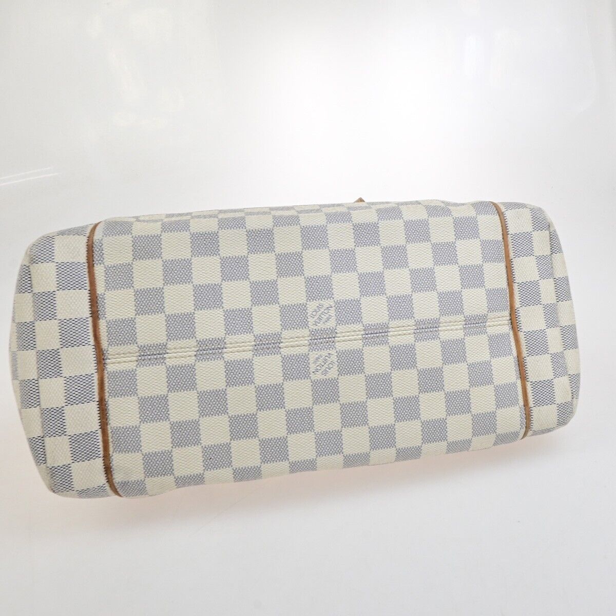 LOUIS VUITTON Totally MM Shoulder Bag Damier Azur Leather White N51262 20FA324