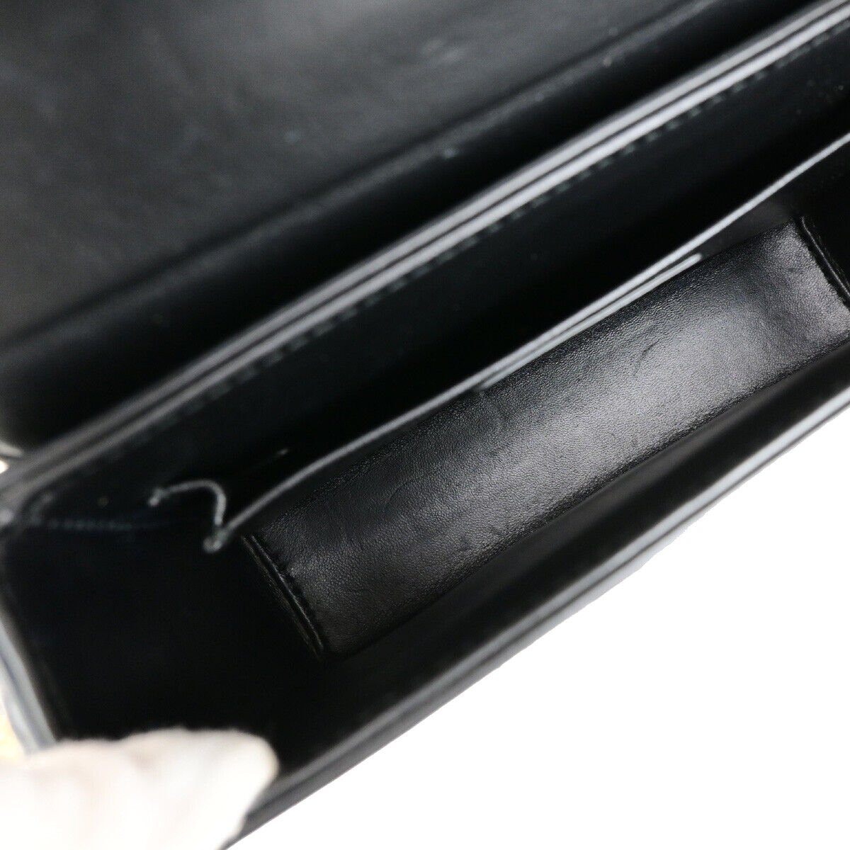 CHRISTIAN DIOR 30 Montaigne Box Shoulder Bag Calfskin Leather Black GHW 645RK712
