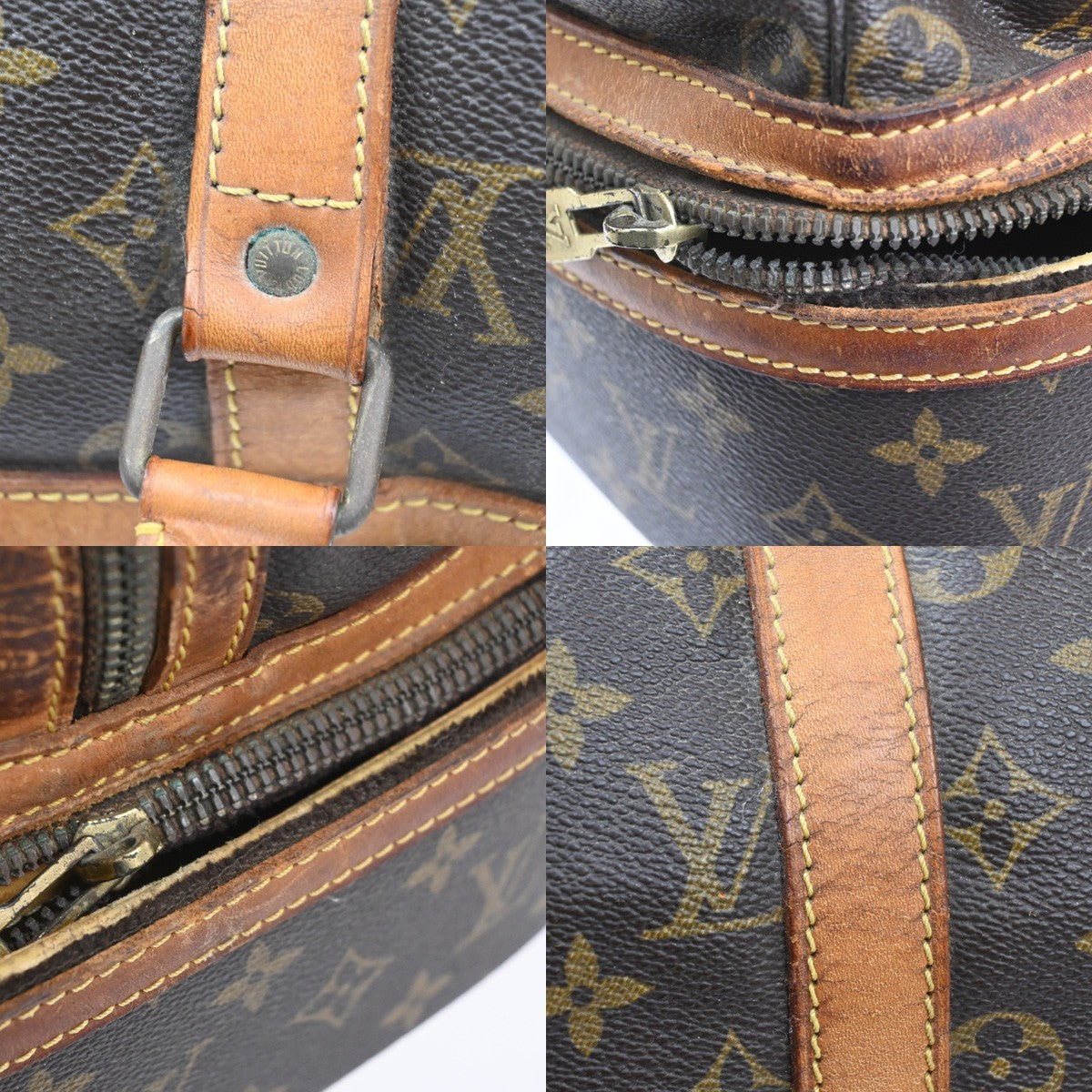 LOUIS VUITTON Sac Sport Hand Bag Monogram Leather Brown France M41444 66CB016