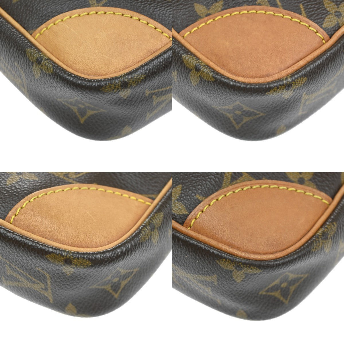 LOUIS VUITTON Danube Shoulder Bag Monogram Leather Brown France M45266 30KC812