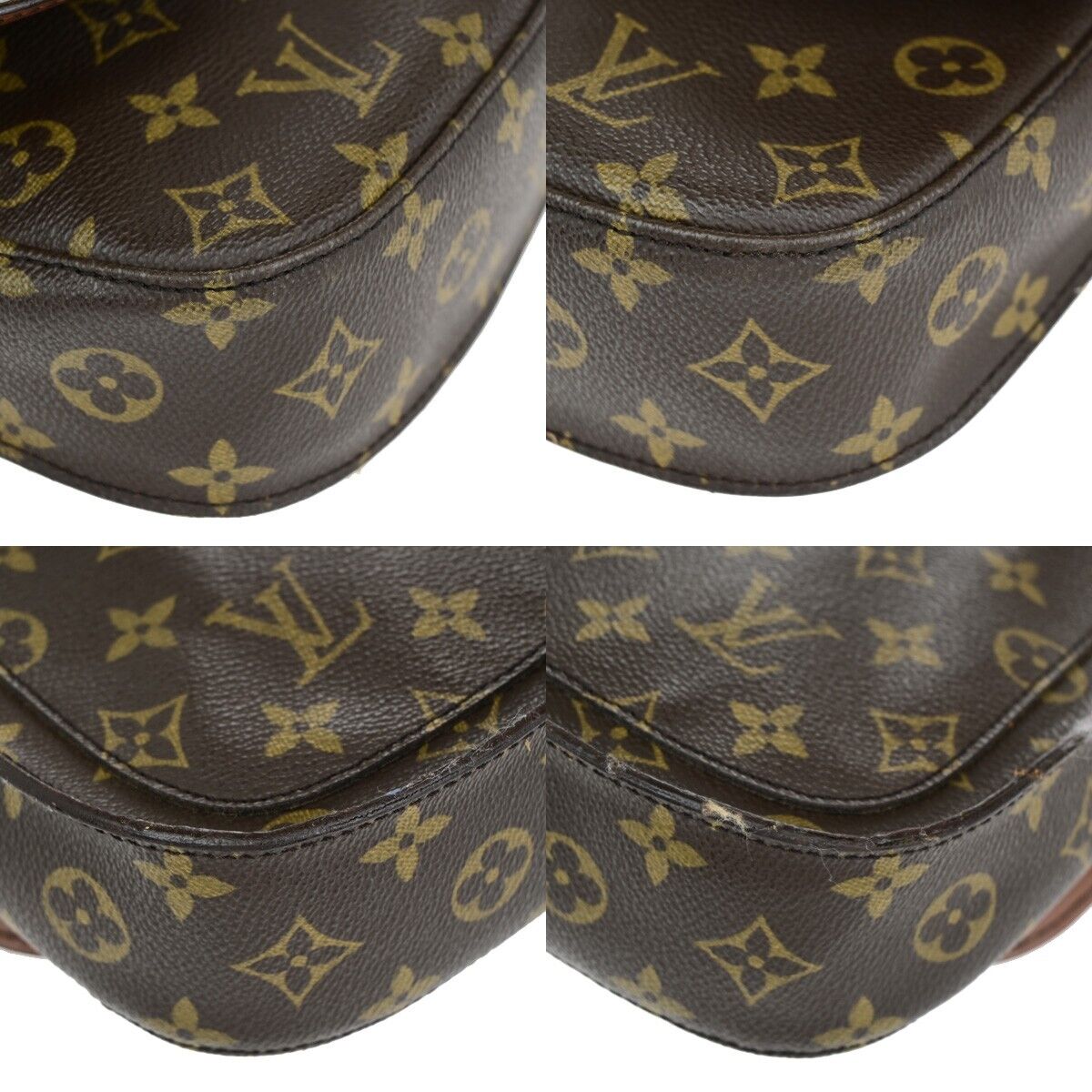 LOUIS VUITTON Saint Cloud MM Shoulder Bag Monogram Leather Brown M51243 36EC902