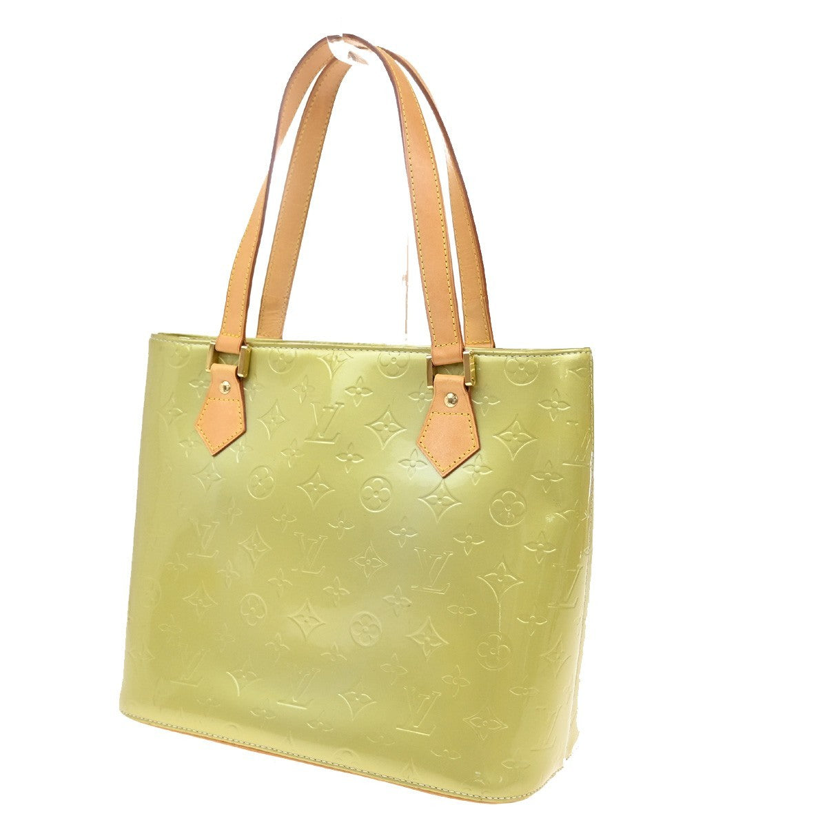 LOUIS VUITTON Monogram Vernis Houston Gris Hand Bag Green Spain M91053 31CA087