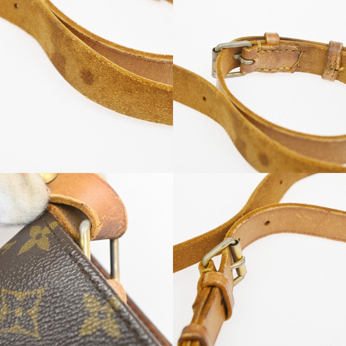 LOUIS VUITTON Cartouchiere MM Shoulder Bag Monogram Leather Brown M51253 33KC525