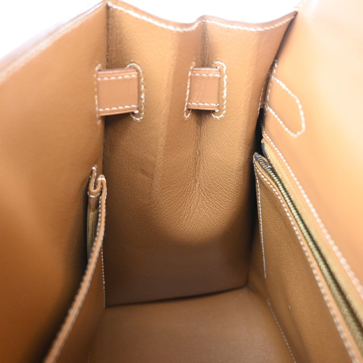 HERMES Kelly 32 2Way Shoulder Hand Bag Chamonix Leather Natural GHW 6640RL144