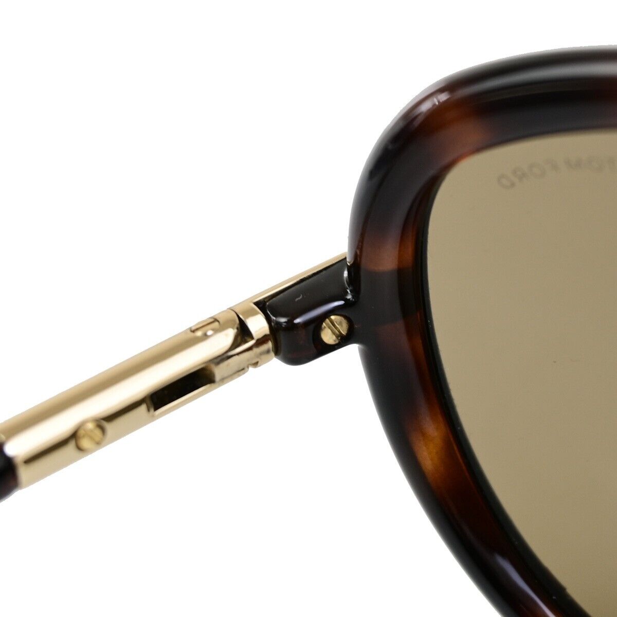 TOM FORD Logo Sabrina Sunglasses  Eye Wear Plastic Brown Gold  TF161  02FA053