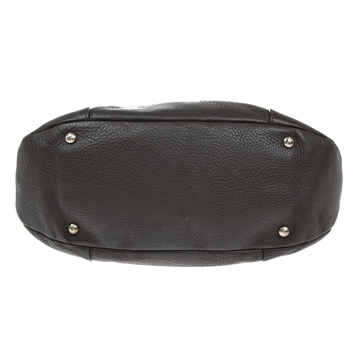 SALVATORE FERRAGAMO Logo Gancini Shoulder Hand Bag Leather Brown 32EF905