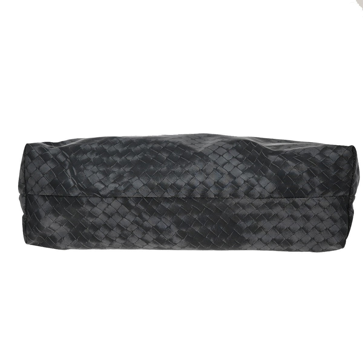 BOTTEGA VENETA Intrecciato Intrecciolusion Hand Bag Nylon Leather Gray 02EG122