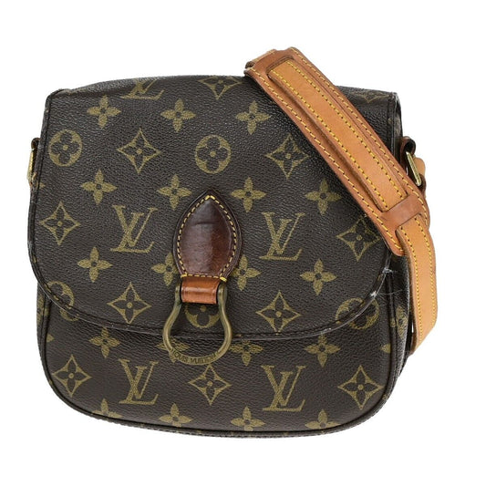 LOUIS VUITTON Saint Cloud MM Shoulder Bag Monogram Leather Brown M51243 36EC902