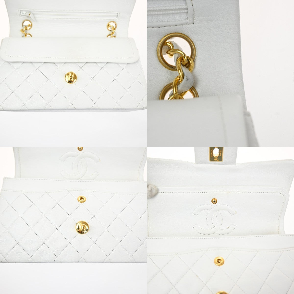 CHANEL CC Matelasse 23 Double Flap Chain Shoulder Bag Leather WE VTG 321RL994
