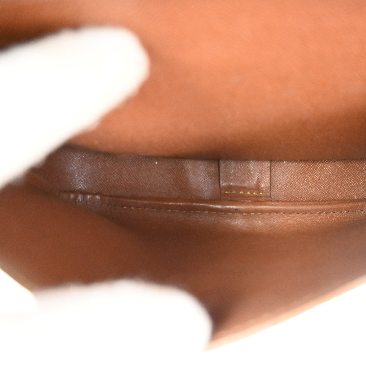 LOUIS VUITTON Cartouchiere MM Shoulder Bag Monogram Leather Brown M51253 32TA563