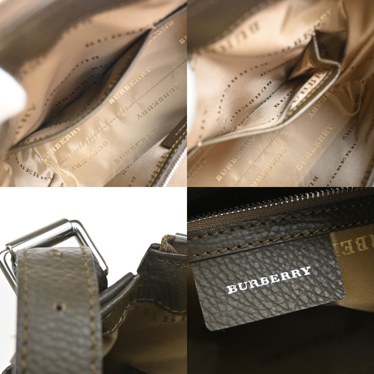 BURBERRY Logo Nova Check Shoulder Hand Bag Canvas Leather KI BE SHW 34RQ034