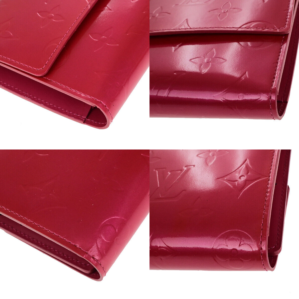 LOUIS VUITTON International Long Wallet Monogram Vernis Pink M91246 34YG764