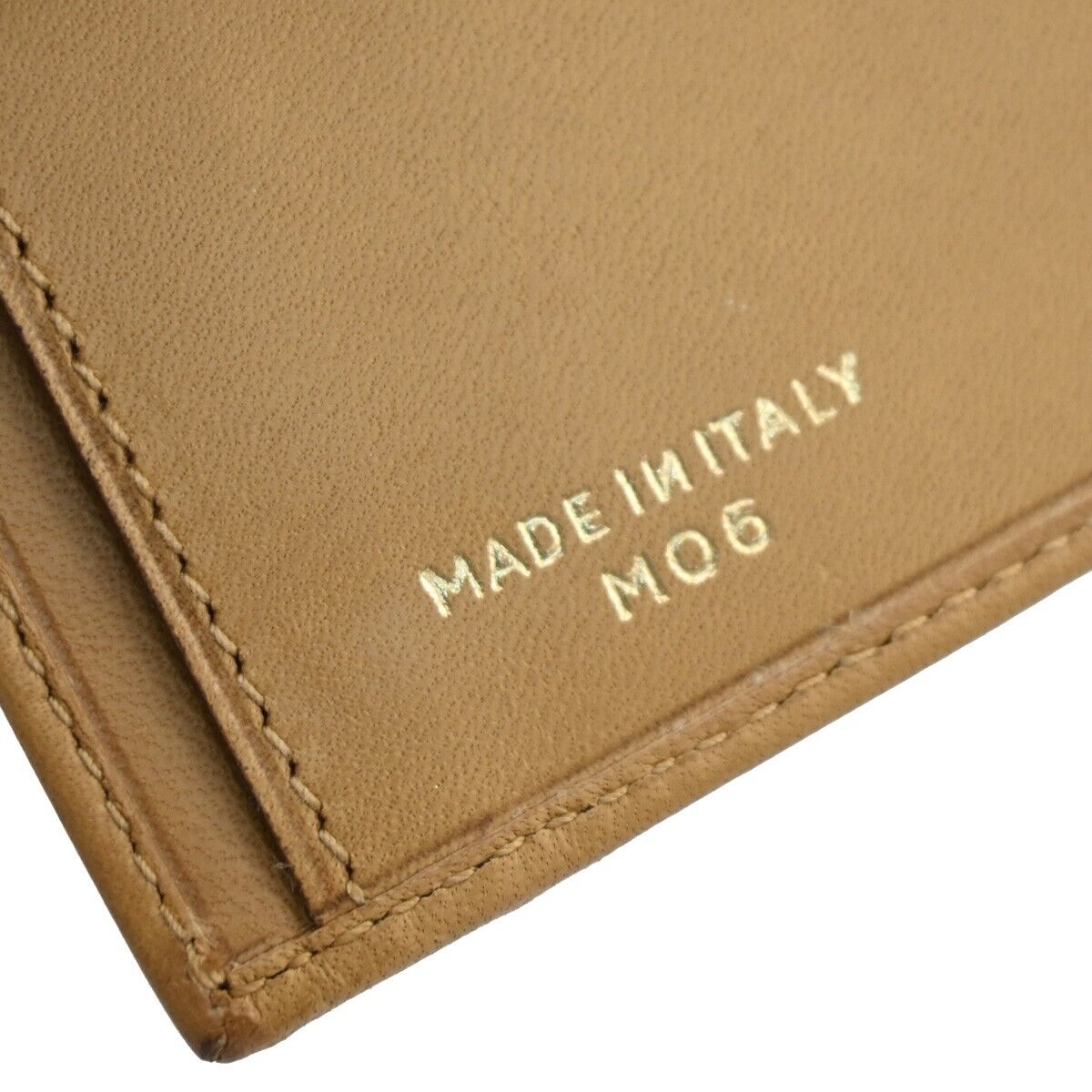 CELINE Logo Macadam Pattern Bifold Wallet PVC Leather Brown Italy 02EA884