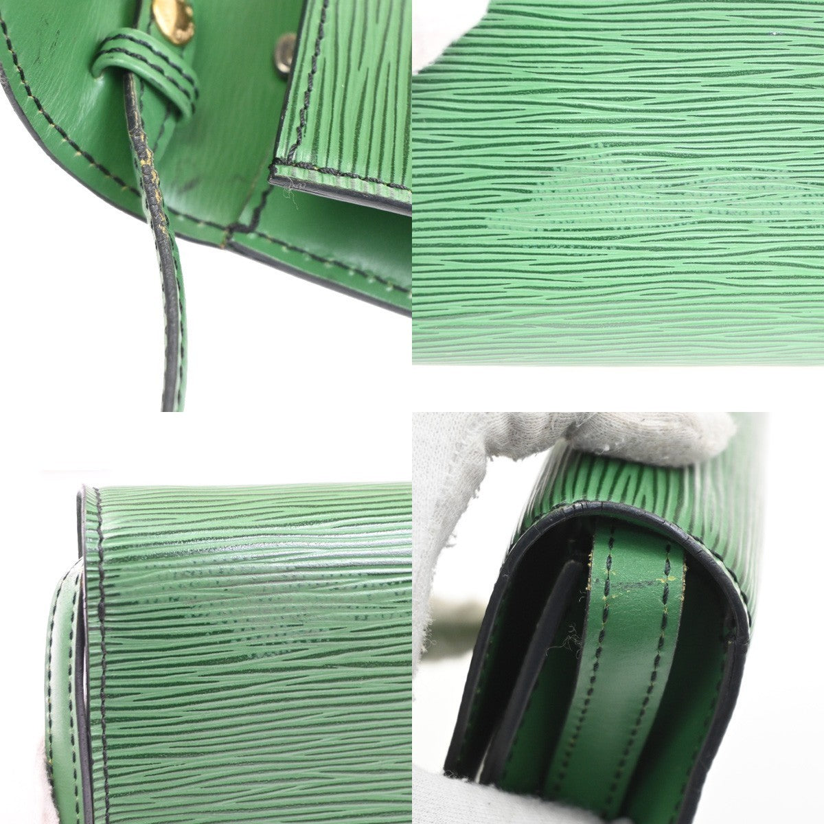 LOUIS VUITTON LV Arche 2Way Shoulder Clutch Bag Epi Leather Green M52574 32KP518
