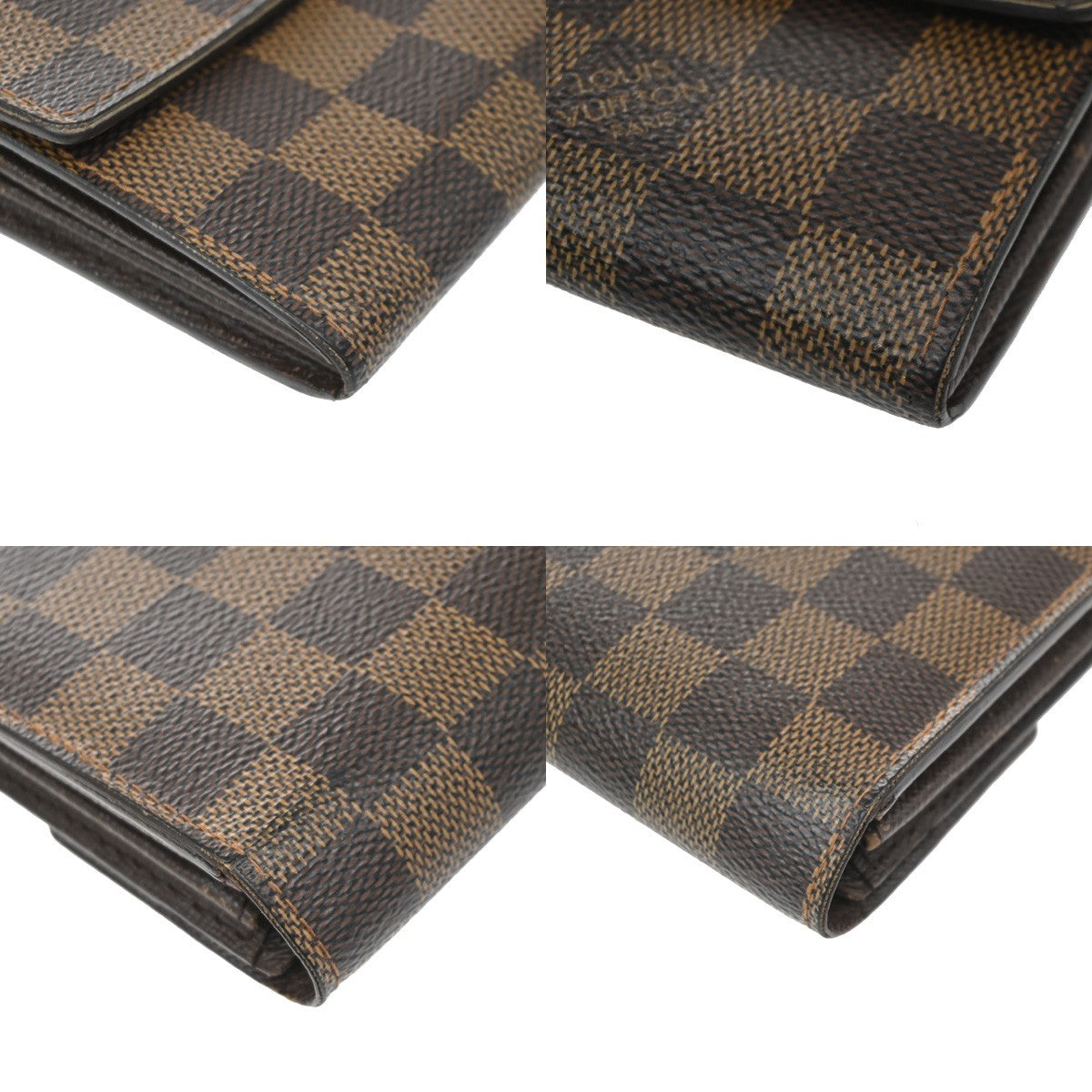 LOUIS VUITTON Porte Monnaie Credit Wallet Damier Ebene Leather BN N61724 09KD104