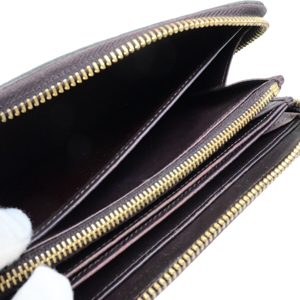 LOUIS VUITTON Zippy Long Wallet Monogram Vernis Leather Brown M91458 02ED385