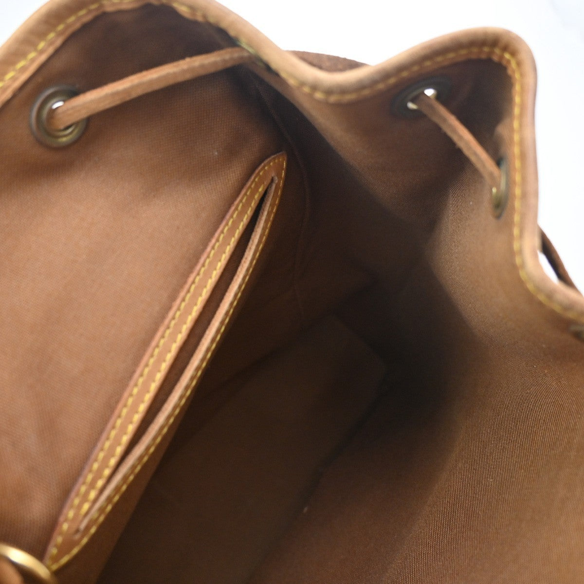 LOUIS VUITTON Montsouris MM Backpack Bag Monogram Leather Brown M51136 18KC526