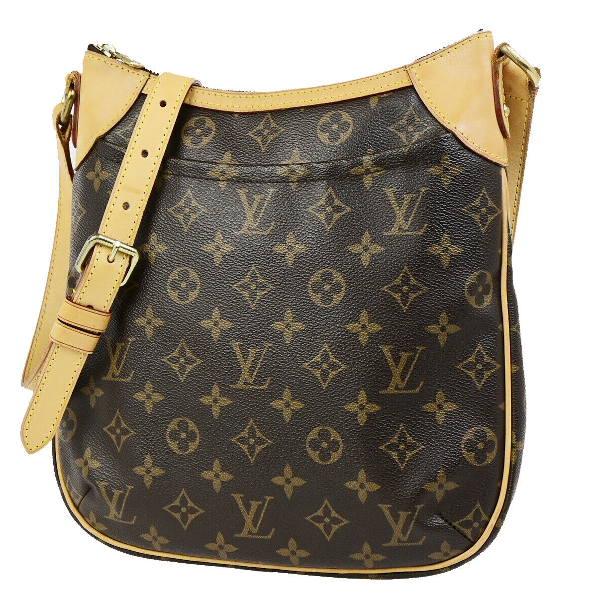 LOUIS VUITTON Odeon PM Shoulder Bag Monogram Leather Brown Spain M56390 76SJ503