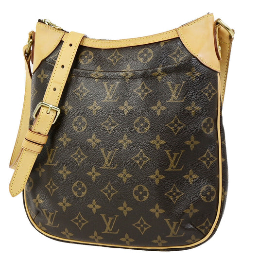 LOUIS VUITTON Odeon PM Shoulder Bag Monogram Leather Brown Spain M56390 76SJ503