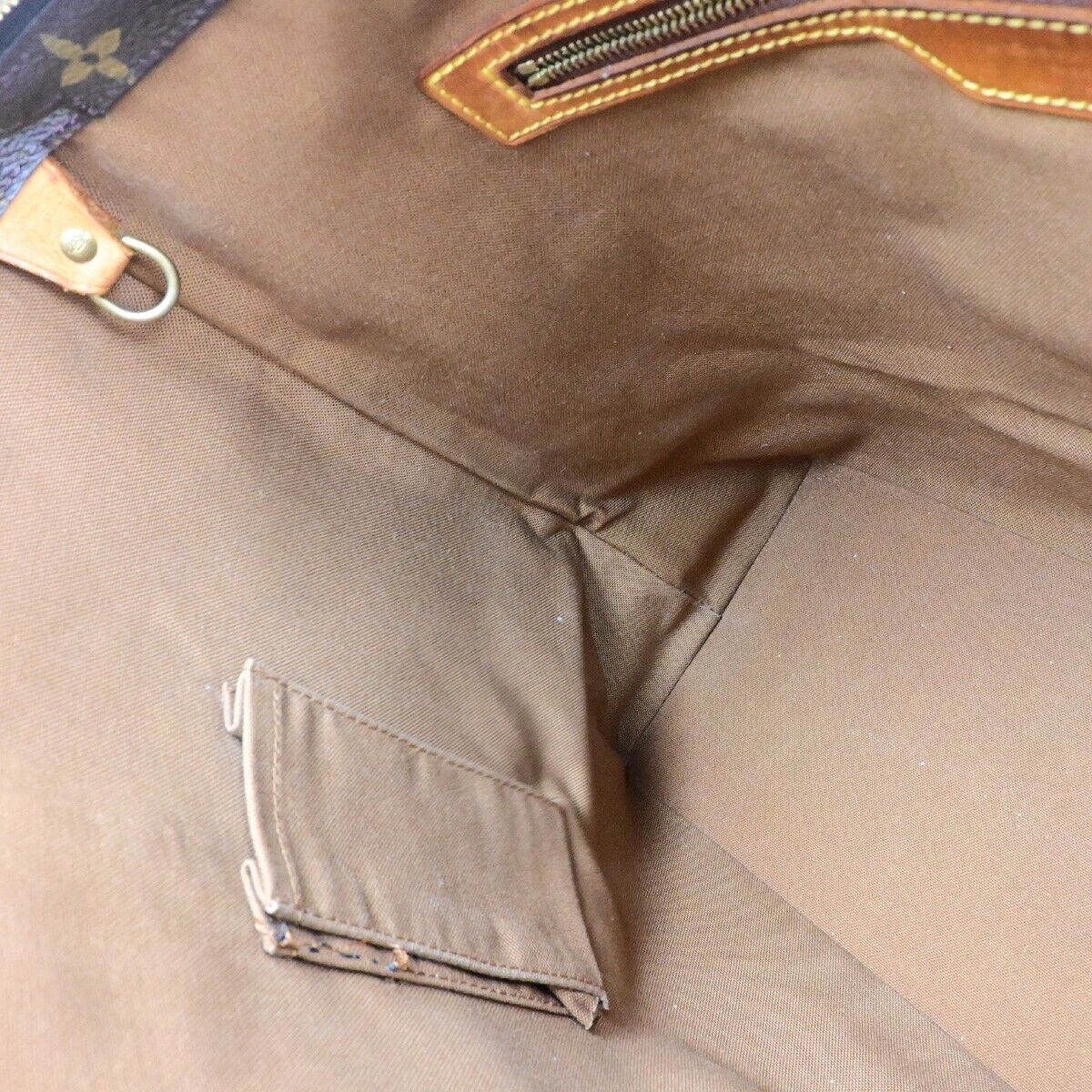 LOUIS VUITTON Cabas Mezzo Shoulder Bag Monogram Leather Brown M51151 32EC247